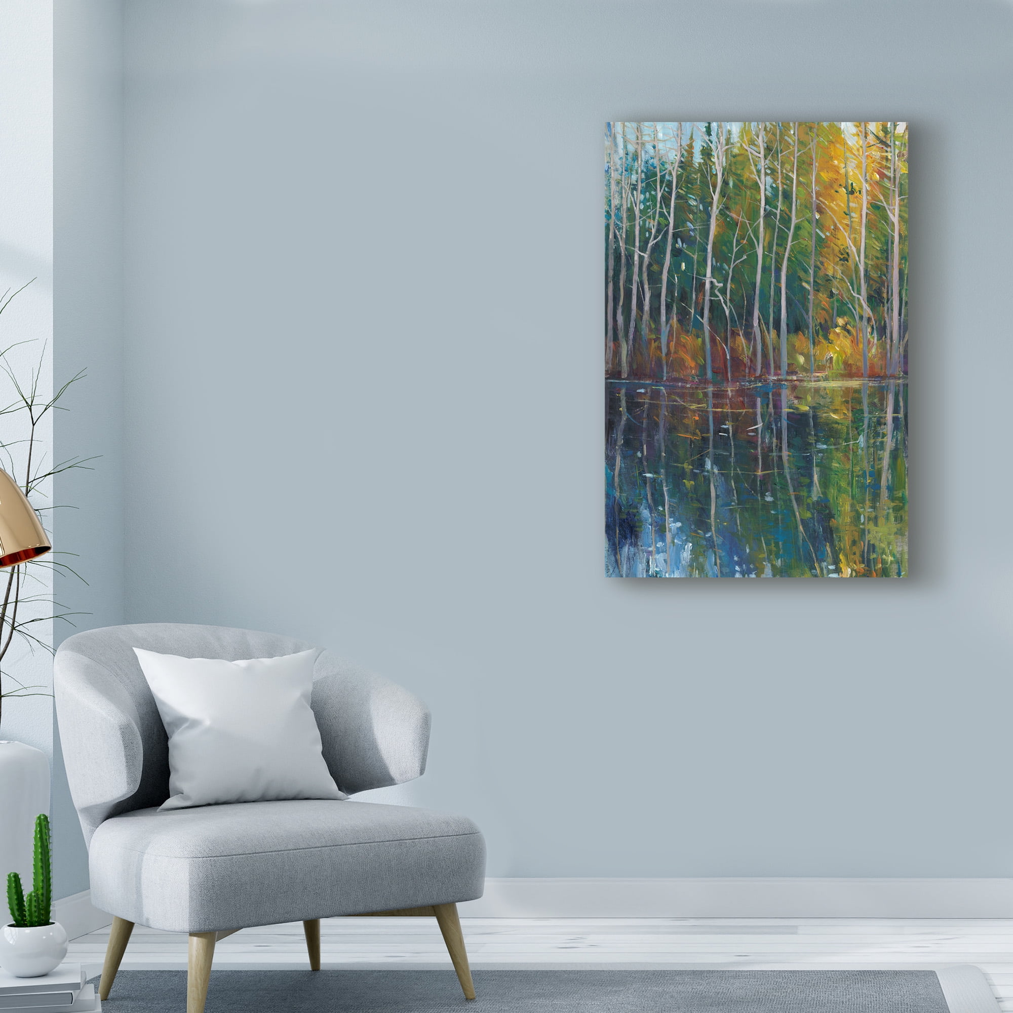 Trademark Fine Art 'Pine Reflection II' Canvas Art by Tim OToole