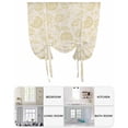 thumbnail image 6 of Yellow Spring Floral Tie Up Curtains for Window, Thermal Insulated Balloon Shade Adjustable Rod Pocket Curtains Valance Panels for Kitchen Bathroom Cafe 52 x 63 Summer Botanical Farmhouse, 6 of 6