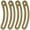 Bronze, variant on 4Pcs Bronze Lid Support Hinges, Iron Recurved Hinge Wooden Box Hinges, Suitable Shelf Connector for Home Furniture Cabinet/Jewelry Box Trunk Display(49mm)