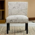 thumbnail image 3 of Roundhill Furniture Botticelli Slipper Chair, Beige, 3 of 3