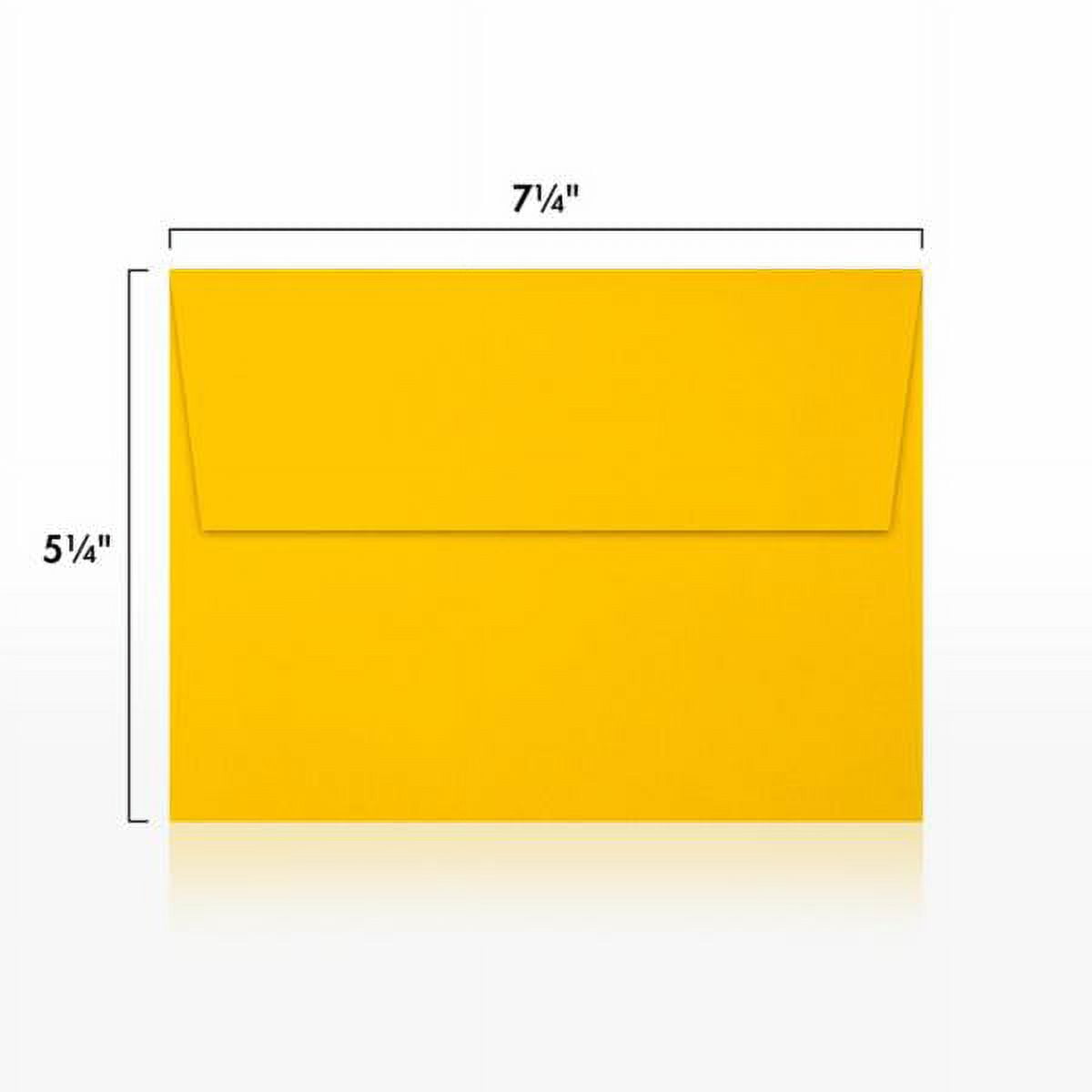 LUXPaper A7 Invitation Envelopes, 5 1/4 x 7 1/4, Sunflower, 250/Pack