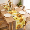 thumbnail image 3 of Table Runner 70 Inches Long for Kitchen Dining, Sunflower Dresser Scarf Farmhouse, Dining Table Decorations for Wedding/Parties, Yellow Floral Elegant Flowers Pastoral 13 x 70 In, 3 of 8