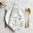 thumbnail image 2 of Green Leaves Cloth Napkins, Summer Botanical Elegant Farmhouse Washable and Reusable Dinner Napkins Set of 6, Table Napkin for Kitchen Party Birthday Wedding Hotel Housewarming 20"x20", 2 of 9