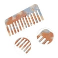 thumbnail image 3 of Unique Bargains 1 Pc Vintage Portable Wide Tooth Comb Yellow Blue Imitation Acetic Acid, 3 of 6