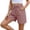*1-Red, variant on VBVC Women's Drawstring Striped Cotton-Linen Shorts,Elastic Waist Pleated Casual Shorts For Women,Ladies Lightweight Summer Beach Bottoms with Pockets,Red,S-2XL
