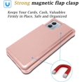 thumbnail image 6 of Takfox for Motorola G 5G 2023 Case with Card Holder, Moto G 5G 2023 Wallet Case for Women Men with RFID Blocking, Durable Leather Kickstand Shockproof Flip Case for G 5G 2023-Rose Gold, 6 of 7