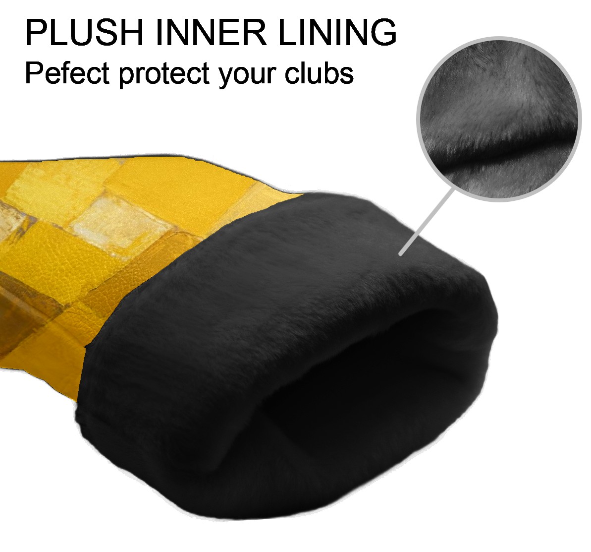 Golf Club Covers, Abstract Art Painting Premium PU Leather Driver Hybrid Putter Head Covers with Velvet Lining, Waterproof Golf Gifts for Men Women