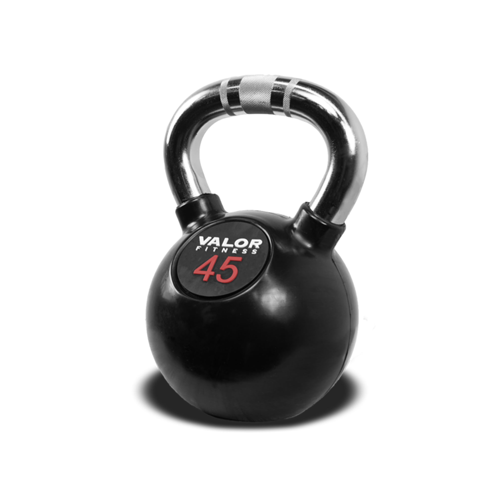 Valor Fitness Chrome Kettlebell - 45lb Full Body Strength Training Equipment
