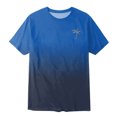 thumbnail image 3 of Tropical Vacation Beach T Shirts for Man Summer Casual Short Sleeve Crewneck Gradient Color Coconut Tree Graphic Tees, 3 of 7