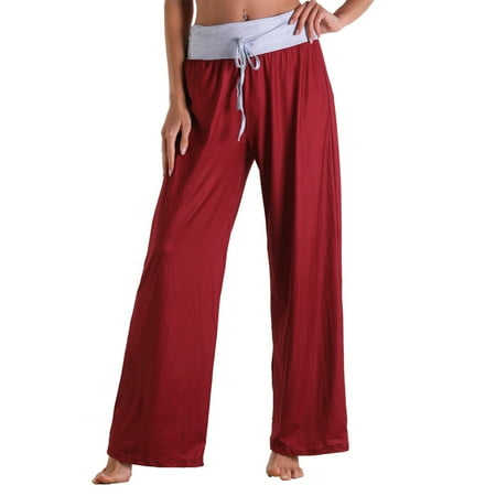 

Women s Comfy Casual Pajama Pants Floral Print Drawstring Palazzo Lounge Pants Wide Leg Loose