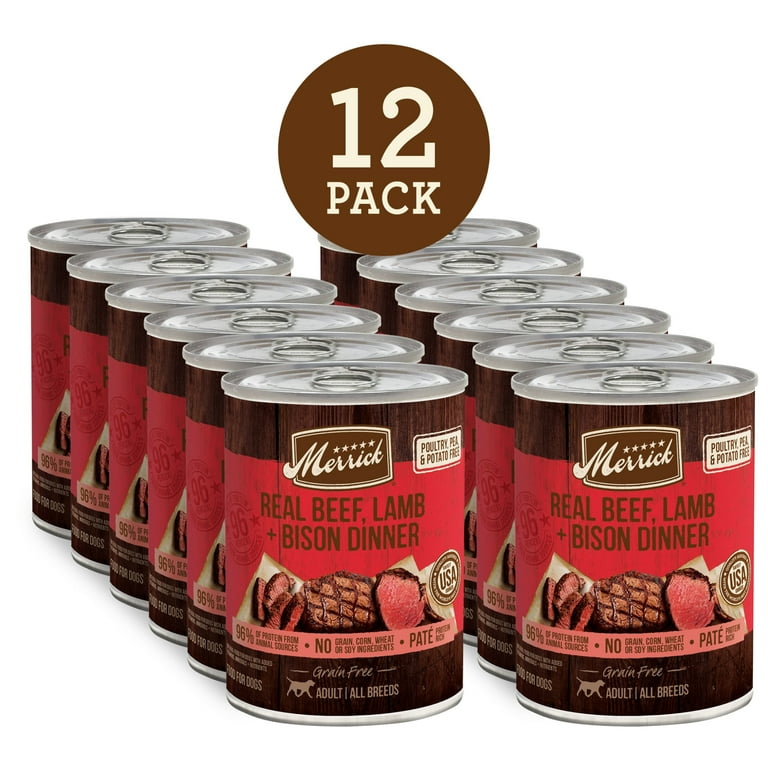 Merrick Grain-Free Real Beef, Lamb & Bison Canned Dog Food Merrick Grain-Free Real Beef, Lamb & Bison Canned Dog Food