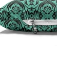 thumbnail image 4 of Damask Pet Bed, Baroque Style Foliage Ornament with Rococo Curves and Renaissance Elements, Resistant Pad for Dogs and Cats Cushion with Removable Cover, 24" x 39", Sea Green and Black, by Ambesonne, 4 of 4