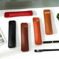 thumbnail image 5 of Clearance Office&Craft&Stationery under $5 PU Leather Large Capacity Pencil Case Student Stationery Bag Solid Color Simple Leather Pen Case Pen Protective Case, 5 of 9