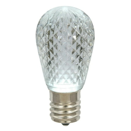 Club Pack of 25 LED Pure White Replacement Christmas Light Bulbs - E26 Base