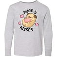 thumbnail image 3 of Inktastic Valentines Day Pugs & Kisses with Hearts Long Sleeve Youth T-Shirt, 3 of 5