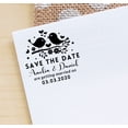 thumbnail image 3 of Printtoo Personalized&nbsp;Round Black Self Inking Save The Date Stamp Custom Getting Married Heavy Duty Rubber Stamper-45 mm, 3 of 6