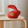 thumbnail image 2 of thinsony Cute Rabbit Statue Animal Model for Bookshelf Decoration Birthday Gift 6cmx4.5cmx5cm single ear, 2 of 9