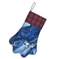thumbnail image 3 of Dog Paw Decorative Socks 17x11.8in Top With A Strap Design For Easy Hanging For Festive Christmas Party Decorations Royalblue Marble_2, 3 of 8