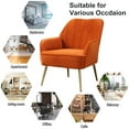 thumbnail image 5 of LUCKHAO  Accent Chair Set of 2,Modern Mid Century Velvet Sherpa Armchair,Comfy Arm Chair for Living Room Bedroom Office Waiting Room,Barrel Chairs, 5 of 8
