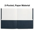 thumbnail image 3 of 2-Pocket Folders, Letter-Size Document Folder Style, Navy Blue, Durable, Lightweight (25 Pack), 3 of 8