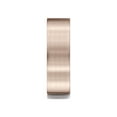 thumbnail image 3 of Benchmark� 14k Rose Gold 7mm Comfort-fit Satin-finished Carved Design Wedding Band Ring, 3 of 7
