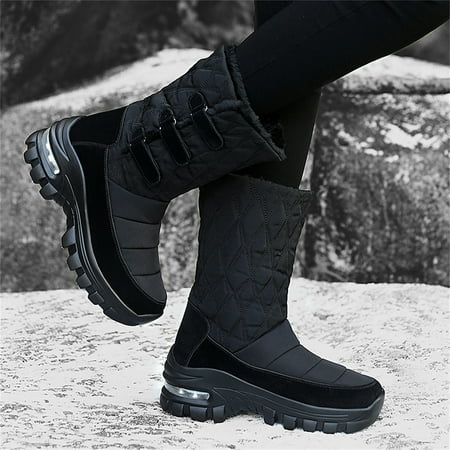 

Fall Decorations Clearance Juebong High-top Snow Boots Women s Fashion Warm Cotton Shoes Casual Mid-tube Boots