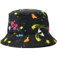 thumbnail image 4 of CoCopeaunts Women Bucket Hat Outdoor Sun Protection Packable Men Fisherman Hat Colorful Graffiti Double-Faced Wear Bucket Cap, 4 of 8