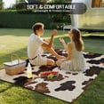 thumbnail image 4 of Cow Patterned Outdoor Rug 3x5 Ft - Reversible Patio Rug Outdoor Camping Rugs, Vintage Farmhouse Abstract Country Western Indoor Outdoor Area Rugs, Non-Slip Outdoor Carpet Runner for Deck/Porch, 4 of 8