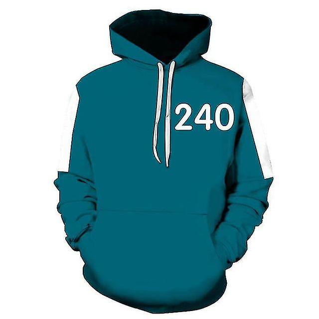 Nouveau Chandail à Capuche Squid Game Grande Taille Manteau d'Automne-3