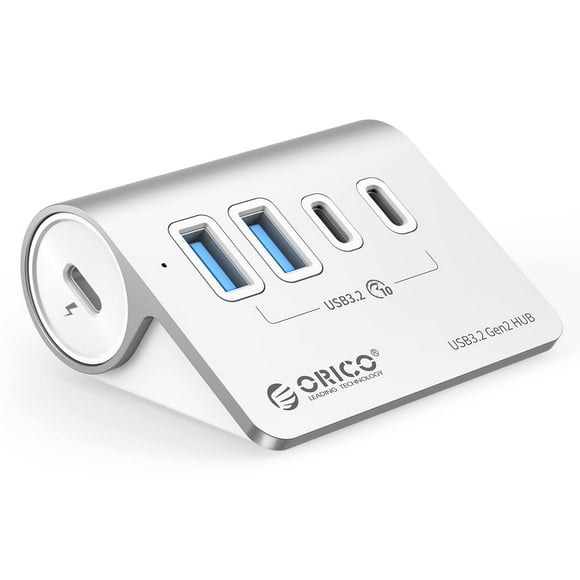 Hub USB ORICO de 4 puertos USB 3.2 Gen 2 de 10 Gbps con 2 USB-A + 2 USB-C