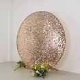 thumbnail image 4 of Efavormart Sparkly Rose Gold Big Payette Sequin Backdrop Stand Cover for Round Wedding Arch - 7.5ft, 4 of 5