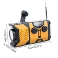 thumbnail image 6 of Emergency Hand Crank and Solar Radio with LED Flashlight – Portable AM/FM/NOAA Weather Radio with 2000mAh Mobile Power Charger – Ideal for Outdoor Adventures and Emergency Situations, 6 of 6