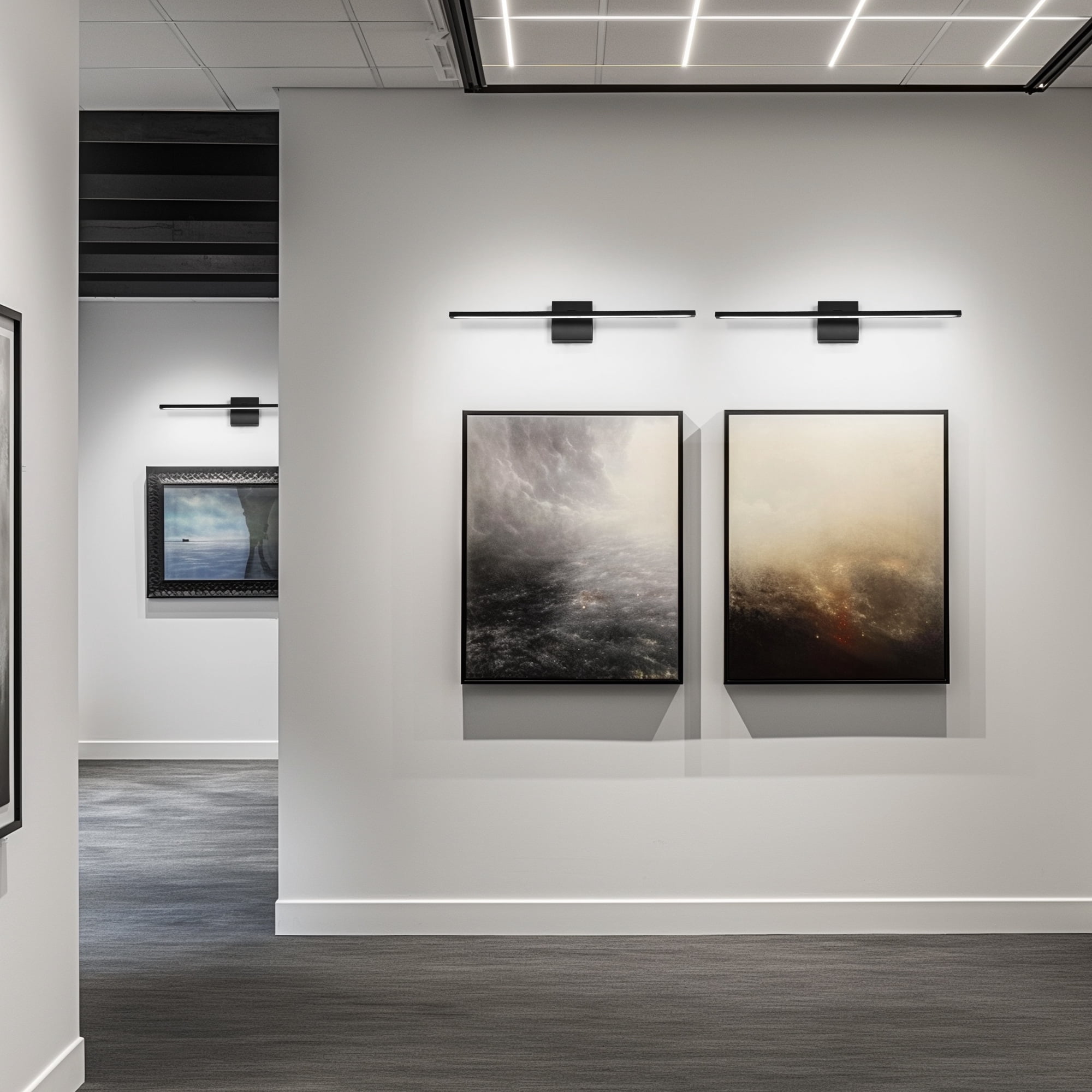 LNC Modern 27.6-in Black Linear LED Wall Sconce,Perfect for Foyer, Bedroom, Living Room, or Art Studio Lighting