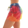thumbnail image 2 of Just Love Loop Terry Tie Dye Shorts for Women 6923-10646-XL (Tie Dye Bright Swirl, 1X), 2 of 3