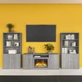 thumbnail image 7 of Studio C Bookcase Set with Fireplace TV Stand in Platinum Gray - Engineered Wood, 7 of 7