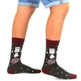 thumbnail image 3 of Teehee Socks Fun Cotton Crew Socks Men's Skeleton & Stripes, Multi-Color (5 Pack), 3 of 6