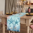 thumbnail image 2 of Table Runners 72 Inches Long Dress Scarves, Coastal Starfish Blue Farmhouse Kitchen/Dining Table Runner, Coffee Tablerunners, Summer Beach Nautical Coral 13x72 Inch, 2 of 9