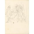 thumbnail image 2 of Benjamin West 11x14 Black Ornate Wood Framed Double Matted Museum Art Print Titled: Sketch, 2 of 5