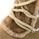 thumbnail image 4 of Botas de mujer con cordones y cremallera, botas de nieve, botas de algodón de felpa, zapatos cálidos de algodón puro, botas de caballero étnicas con bola de felpa Wmkox8yii ghj2331, 4 of 8