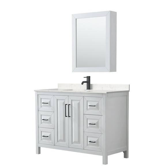 Wyndham Collection Wcv252548s-Vca-Med Daria 48" Free Standing Single Basin Vanity Set -