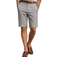 thumbnail image 5 of Men's 7-Inch Chino Dress Shorts, Straight Leg Flat Front Casual Shorts, Solid Color Business Casual Summer Golf Shorts with Button Gray, 5 of 5