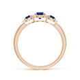 thumbnail image 2 of Angara Natural 0.33 Ct. Blue Sapphire with Blue Sapphire Classic Ring in 14K Rose Gold for Women (Ring Size: 3), 2 of 9