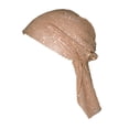 thumbnail image 1 of ManxiVoo Turban en Maille Extensible à Cristaux Étincelants pour Femmes, Bandeau Réglable pour Fête et Extérieur, Taille Kaki, 1 of 8