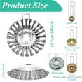 thumbnail image 2 of 10 Inch Unbreakable Steel Wire Brush Cutter Trimmer Head Heavy Duty Weed Eater Wheel for Driveway Cracks Sidewalks Pavement & Large Areas Universal Rotary Brush Wacker Fits Most 1inch Shaft Trimmers, 2 of 9
