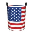 thumbnail image 2 of USA American Flag Laundry Hamper Large Storage Basket United States US Stars Kids Nursery Toy Organizer, 2 of 5