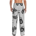thumbnail image 3 of Easygdp Gray Tractor Men's Pajama Pant, Sleep Elastic Waistband Lounge Pants - Medium, 3 of 9