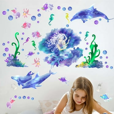Wallhogs Mermaid Dolphins Mutli-Pak Wall Decal