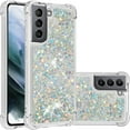 thumbnail image 1 of Samsung Galaxy S21 5G Case, Bling Glitter Liquid Clear Case Floating Quicksand Shockproof Protective Sparkle Silicone Soft TPU Case for Samsung Galaxy S21 5G, 1 of 5
