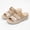 Beige, variant on Rexoro Women Wedge Sandals Hook Loop Cushioned Walking Summer Womens Slides