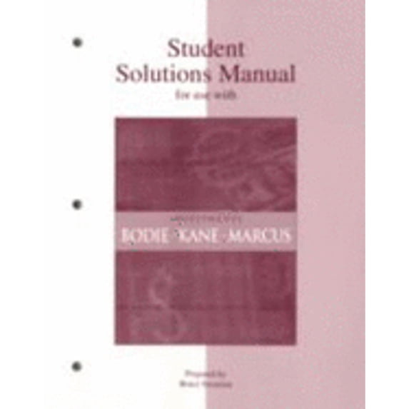 Pre-Owned Student Solutions Manual to Accompany Investments (Paperback) 007286186X 9780072861860